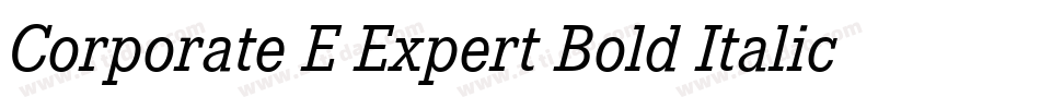 Corporate E Expert Bold Italic OsF字体转换